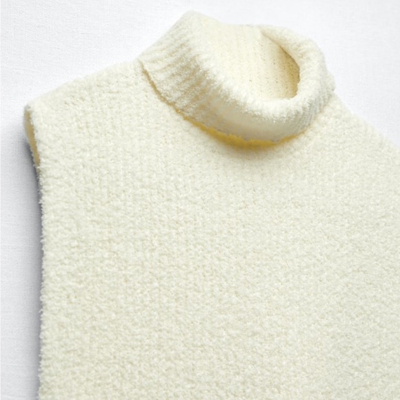 COPY - new with tags Zara Basic Rolled Trim Knit Sweater - Picture 4 of 7